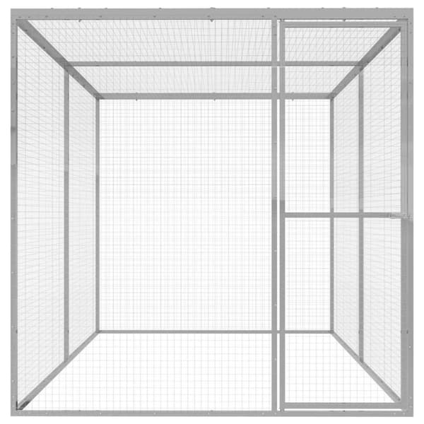vidaXL kattebur 3x1,5x1,5 cm galvaniseret stål