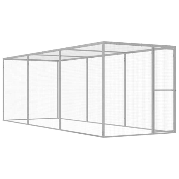 vidaXL Kattbur 4,5x1,5x1,5 m galvaniserat stål