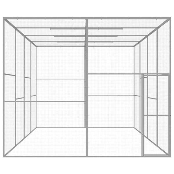 vidaXL Kattegård 6x3x2,5 m galvanisert stål