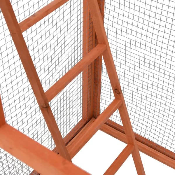 vidaXL Fågelbur 68x62x166 cm massivt granträ