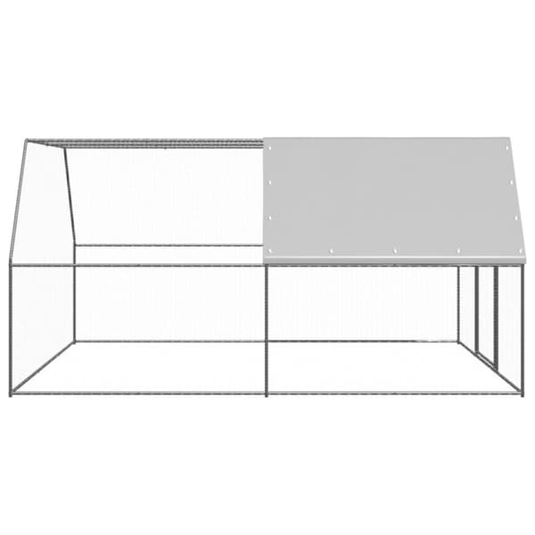 vidaXL Ulkotilan kanahäkki 3x4x2 m galvanoitu teräs