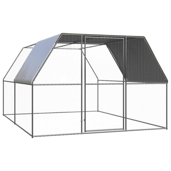 vidaXL Ulkotilan kanahäkki 3x4x2 m galvanoitu teräs