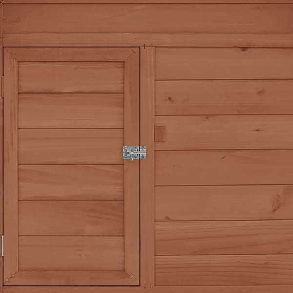 vidaXL hønsehus 152x96x110 cm massivt grantræ mokkafarvet og hvid