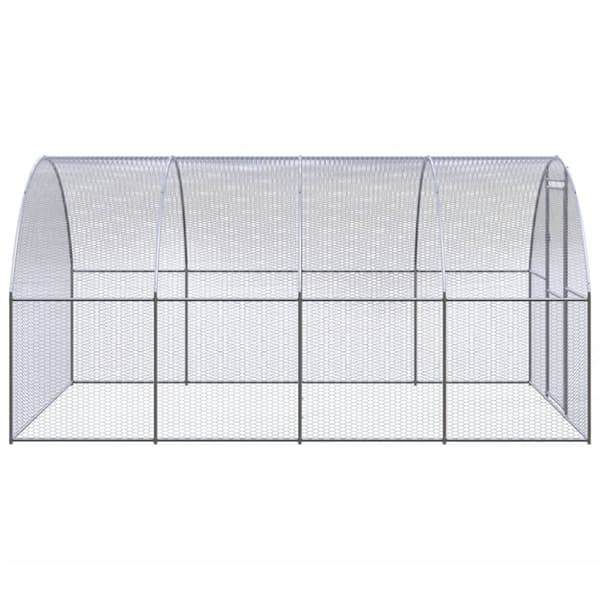 vidaXL Kanojen ulkohäkki 3x4x2 m galvanoitu teräs