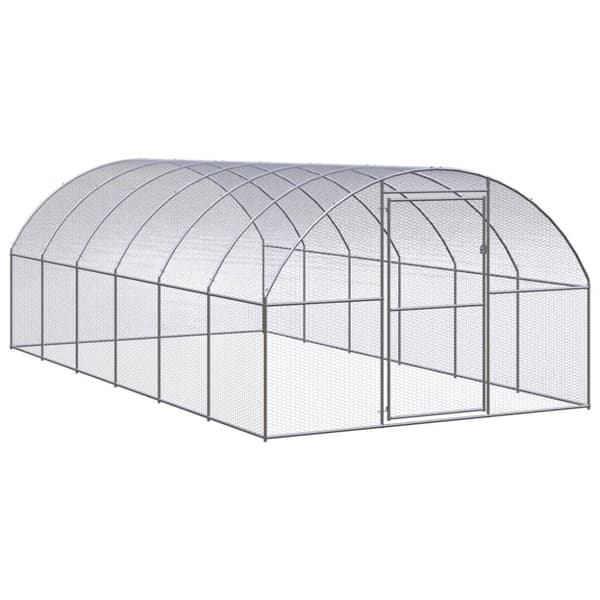 vidaXL Kanojen ulkohäkki 3x6x2 m galvanoitu teräs