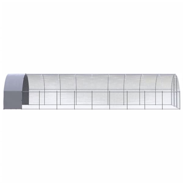 vidaXL hønsehus 3x10x2 m galvaniseret stål