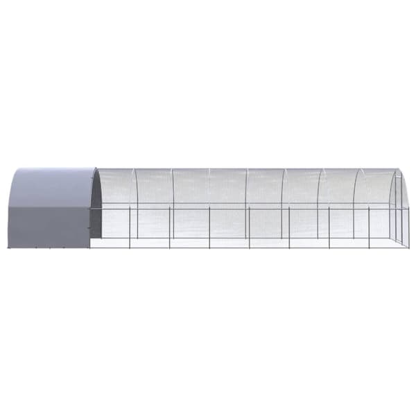 vidaXL hønsehus 3x10x2 m galvaniseret stål