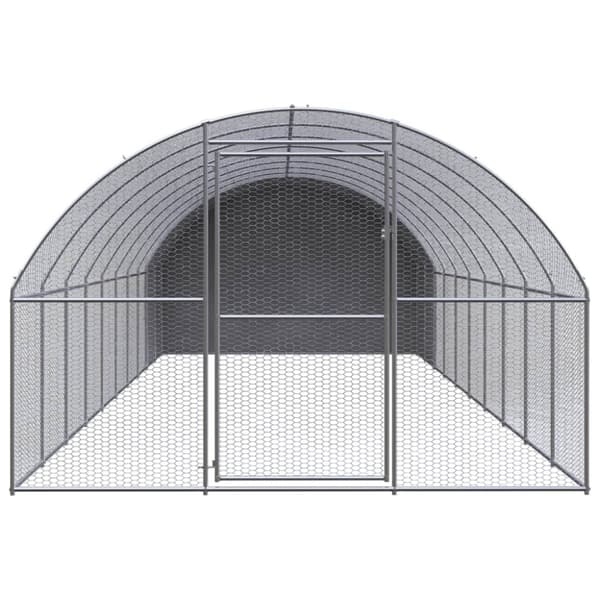 vidaXL hønsehus 3x10x2 m galvaniseret stål