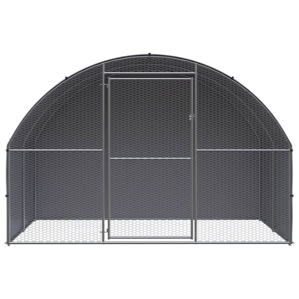 vidaXL hønsehus 3x2x2 m galvaniseret stål