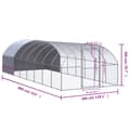 Miniatyrbillede 9 af 9: vidaXL hønsehus 3x8x2 m galvaniseret stål