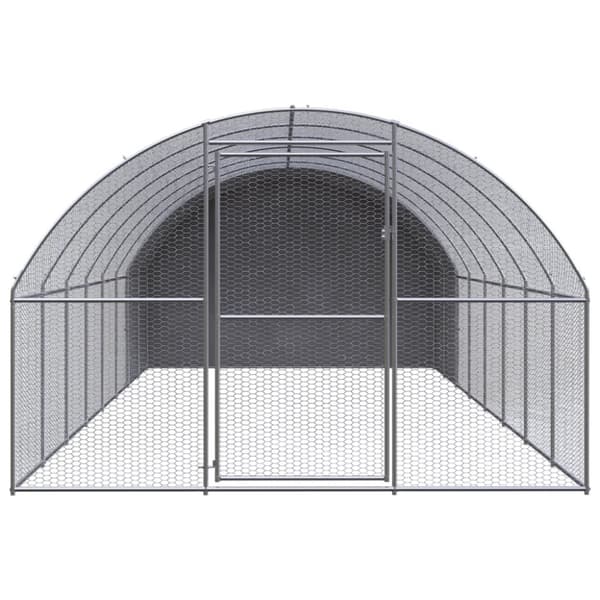 vidaXL hønsehus 3x8x2 m galvaniseret stål
