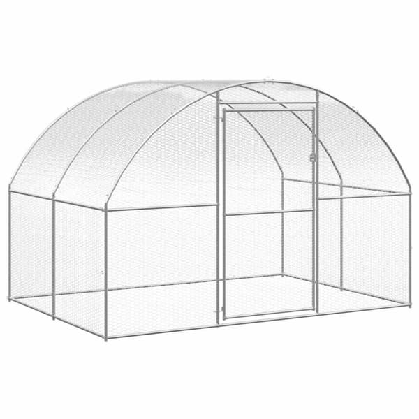 vidaXL hønsehus 3x2x2 m galvaniseret stål