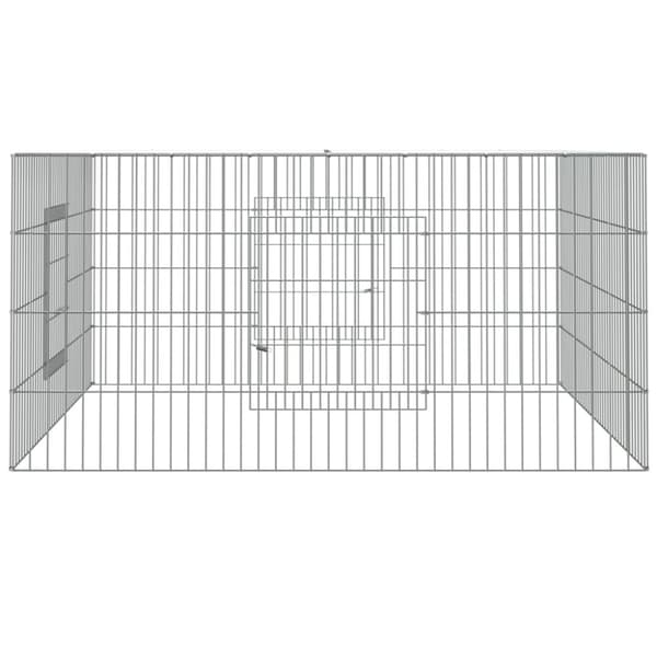 vidaXL Kaninhage 110x110x55 cm galvaniserat järn