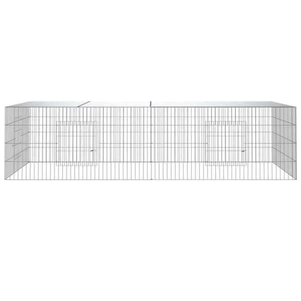 vidaXL Kaninhage 2 paneler 220x110x55 cm galvaniserat järn