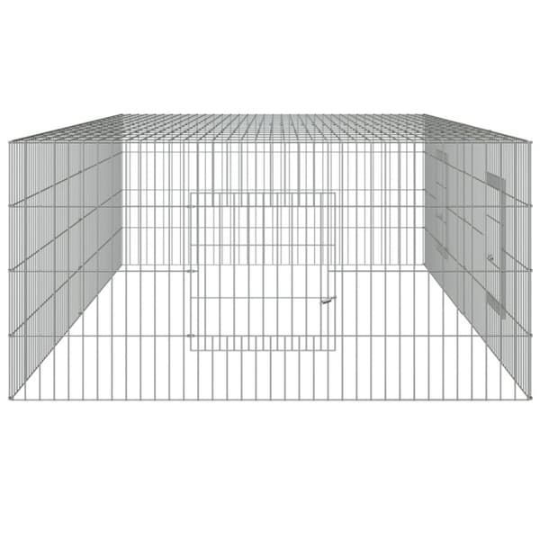 vidaXL Kaninhage 2 paneler 220x110x55 cm galvaniserat järn