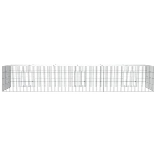 vidaXL Kaninhage 3 paneler 325x109x54 cm galvaniserat järn