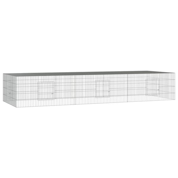 vidaXL Kaninhage 3 paneler 325x109x54 cm galvaniserat järn
