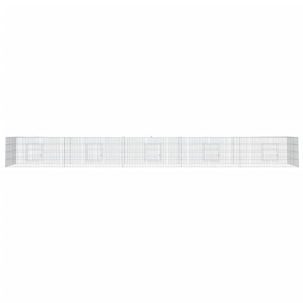vidaXL Kaninhage 5 paneler 541x109x54 cm galvaniserat järn