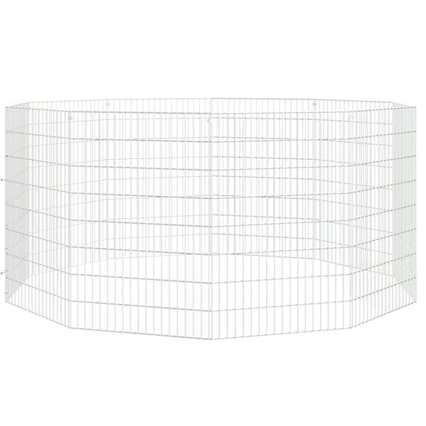 vidaXL Husdjursbur 10-panel 54x80 cm galvaniserat järn