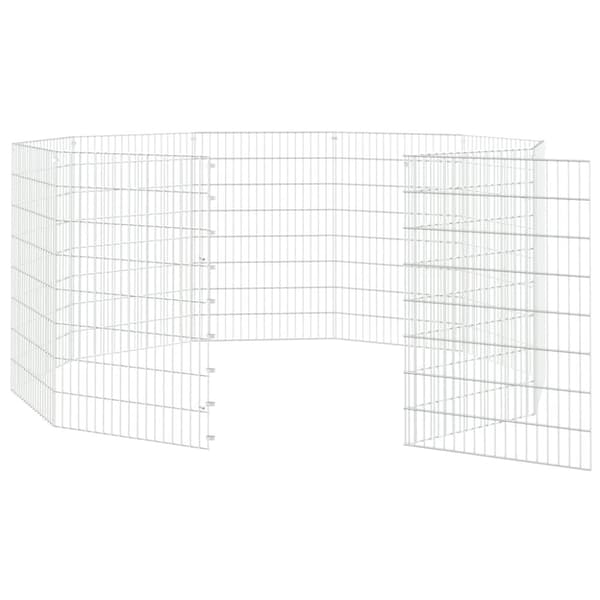 vidaXL Husdjursbur 10-panel 54x80 cm galvaniserat järn