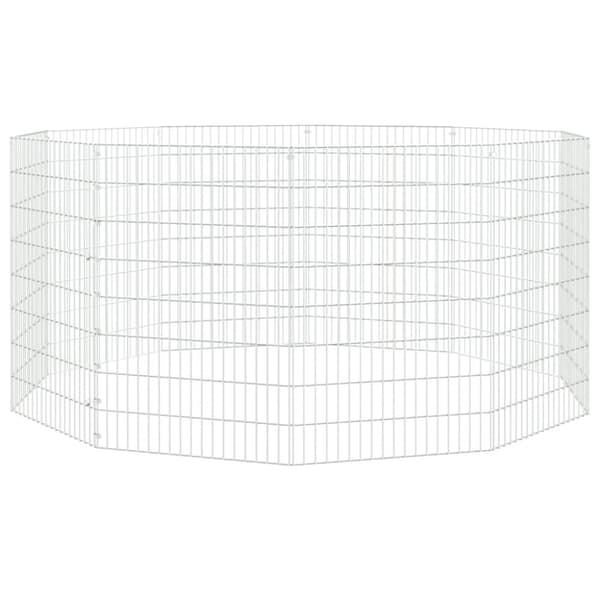 vidaXL Husdjursbur 10-panel 54x80 cm galvaniserat järn