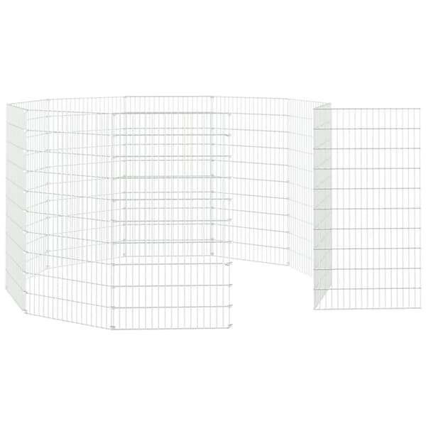 vidaXL Eläinhäkki Free Range 10-paneelia 54x100 cm galvanoitu rauta