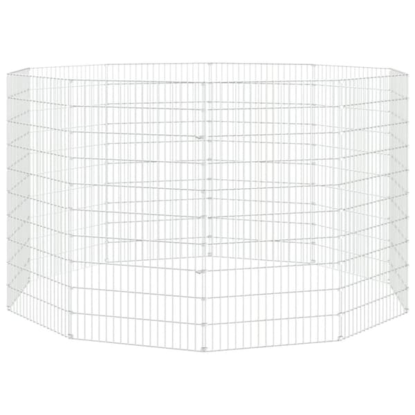 vidaXL Eläinhäkki Free Range 10-paneelia 54x100 cm galvanoitu rauta