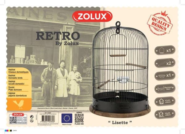 Lintuhäkki Zolux Retro Lisette
