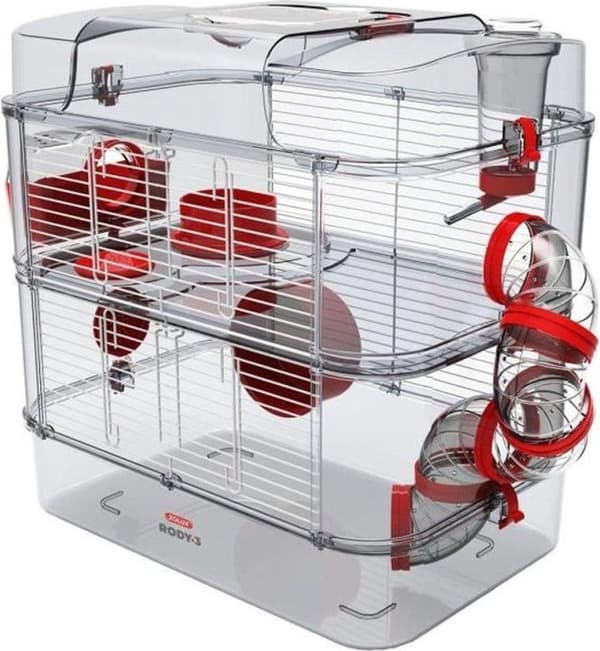 ZOLUX Cage RODY3 DUO farve: rød