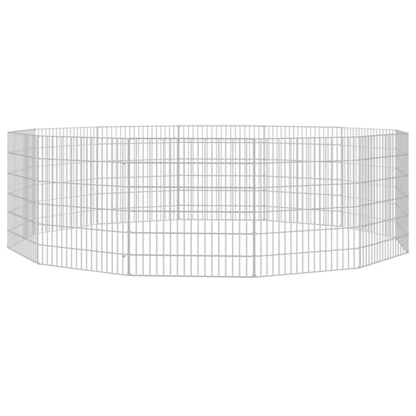 vidaXL Eläinhäkki Free Range 12-paneelia 54x60 cm galvanoitu rauta