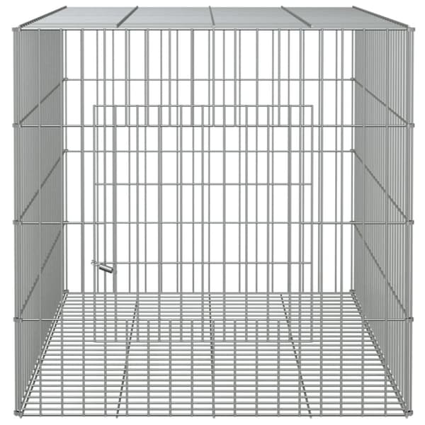 vidaXL Kaninbur 78x54x54 cm galvanisert jern