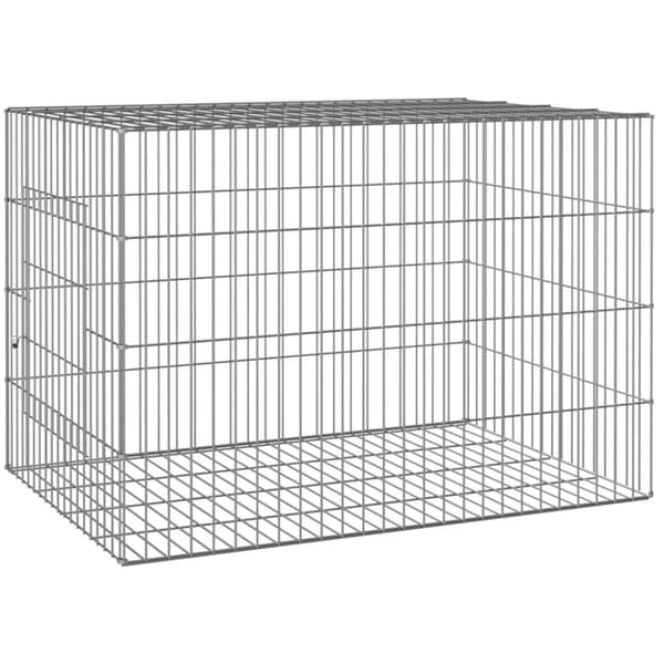 vidaXL Kaninbur 78x54x54 cm galvanisert jern