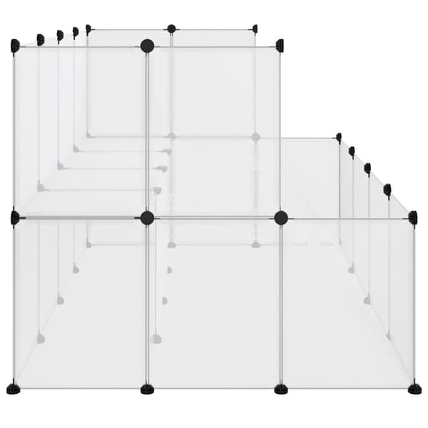 vidaXL Smådjursbur transparent 143x107x93 cm PP och stål