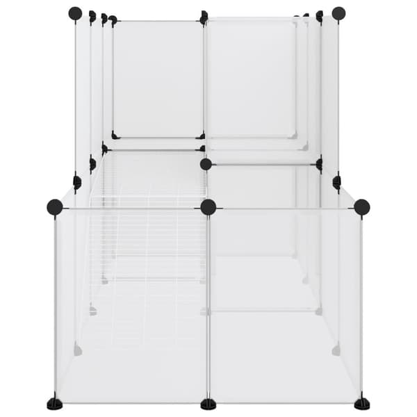 vidaXL Smådyrbur gjennomsiktig 142x74x93 cm PP og stål