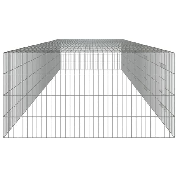vidaXL 5-panels kaninbur 541x109x54 cm galvaniseret jern
