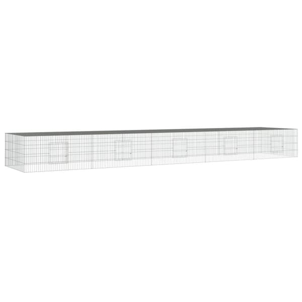 vidaXL 5-panels kaninbur 541x109x54 cm galvaniseret jern