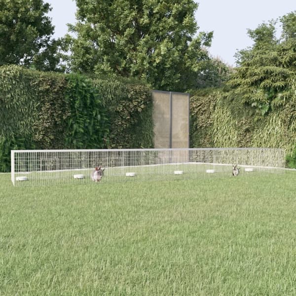 vidaXL 5-panels kaninbur 541x109x54 cm galvaniseret jern