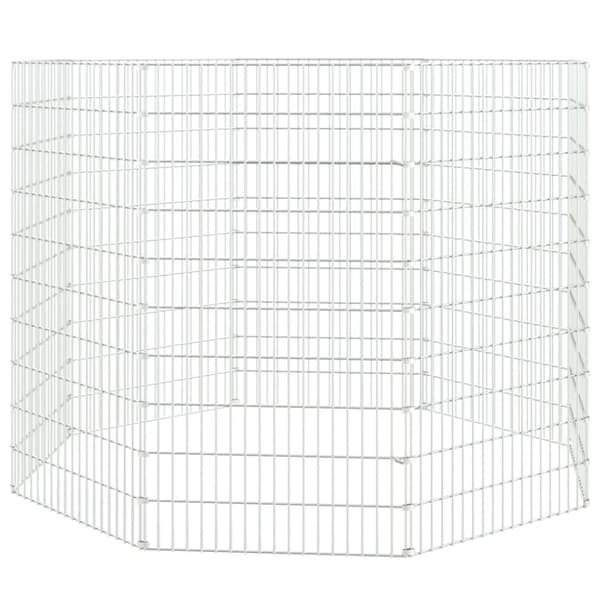 vidaXL Eläinhäkki Free Range 8-paneelia 54x100 cm galvanoitu rauta