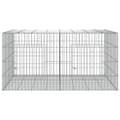 Miniatyrbillede 3 af 7: vidaXL 2-panels kaninbur 110x79x54 cm galvaniseret jern