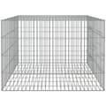 Miniatyrbillede 5 af 7: vidaXL 2-panels kaninbur 110x79x54 cm galvaniseret jern