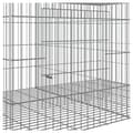 Miniatyrbillede 6 af 7: vidaXL 2-panels kaninbur 110x79x54 cm galvaniseret jern