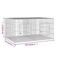 Miniatyrbillede 7 af 7: vidaXL 2-panels kaninbur 110x79x54 cm galvaniseret jern