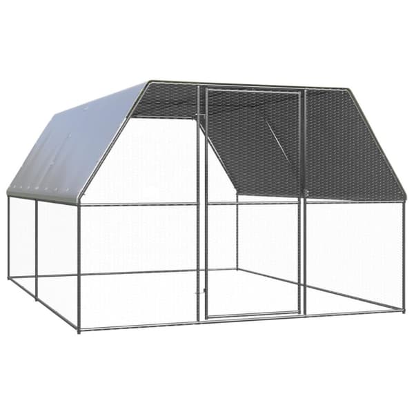 vidaXL hønsegård 3x4x2 m galvaniseret stål