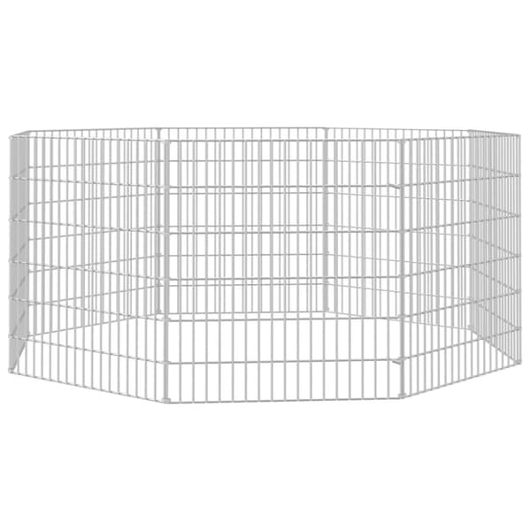 vidaXL Eläinhäkki Free Range 8-paneelia 54x60 cm galvanoitu rauta