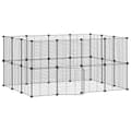 Miniatyrbillede 3 af 5: vidaXL 28-panels kæledyrsindhegning med låge 35x35 cm stål sort