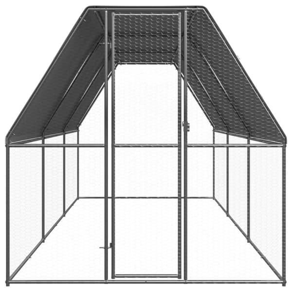 vidaXL Ulkotilan kanahäkki 2x6x2 m galvanoitu teräs