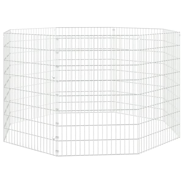 vidaXL Eläinhäkki Free Range 8-paneelia 54x80 cm galvanoitu rauta
