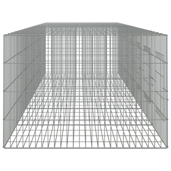 vidaXL 5-paneelinen kanihäkki 327x79x54 cm galvanoitu rauta