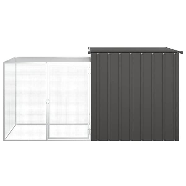 vidaXL Kanahäkki antrasiitti 200x91x100 cm galvanoitu teräs