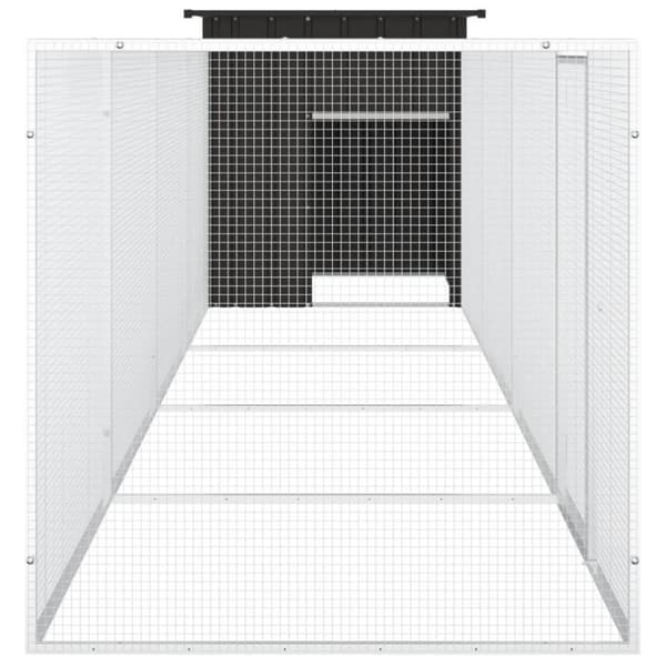 vidaXL Kanahäkki antrasiitti 500x91x100 cm galvanoitu teräs